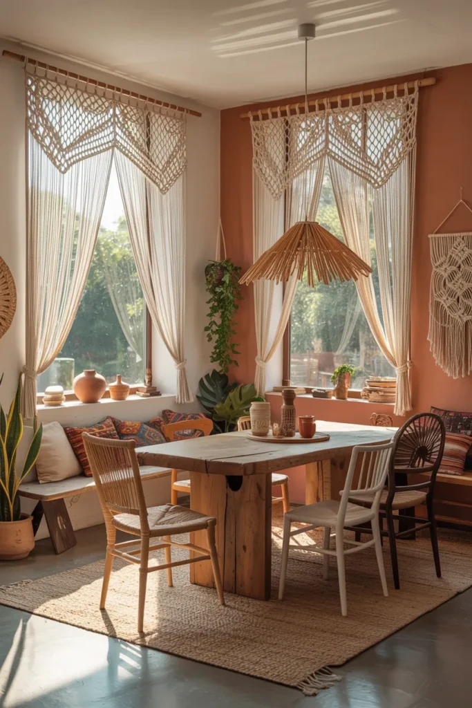 Bohemian Macrame Curtains For Artistic Charm