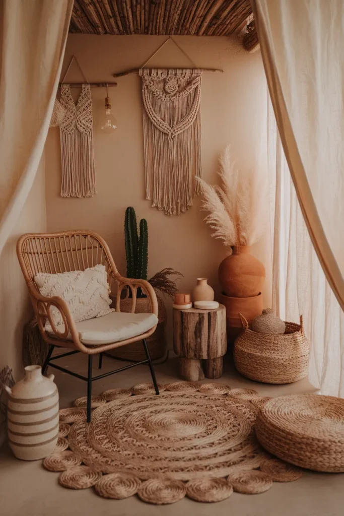 Bohemian Spa Corner with Textured Layers