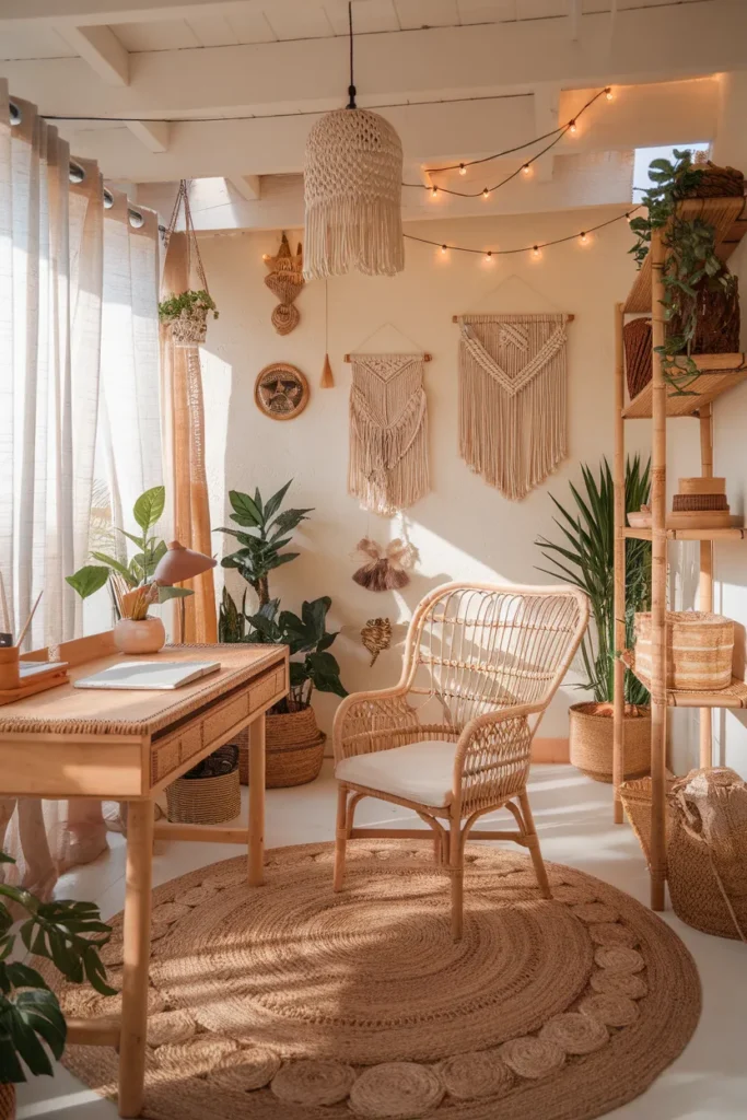 20 Modern Home Office Ideas That Make Working from Home Feel Luxurious 12 Boho Chic Home Office Vibes