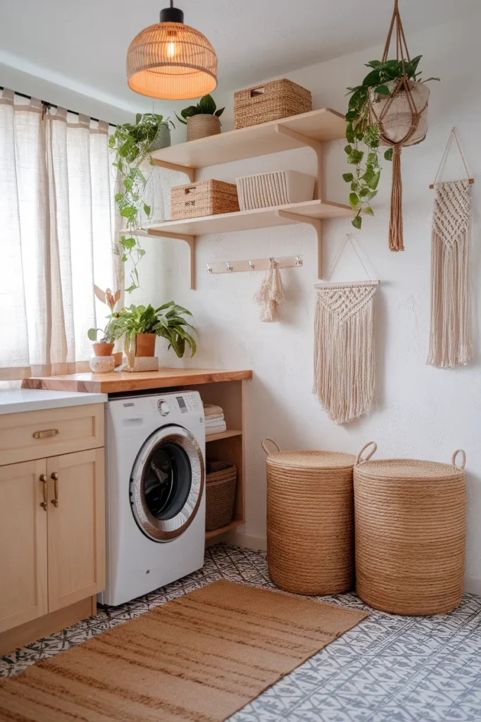 Boho Chic Mudroom Laundry Combo