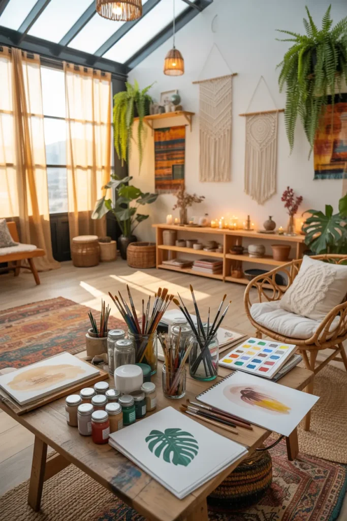 Boho-Inspired Art Loft