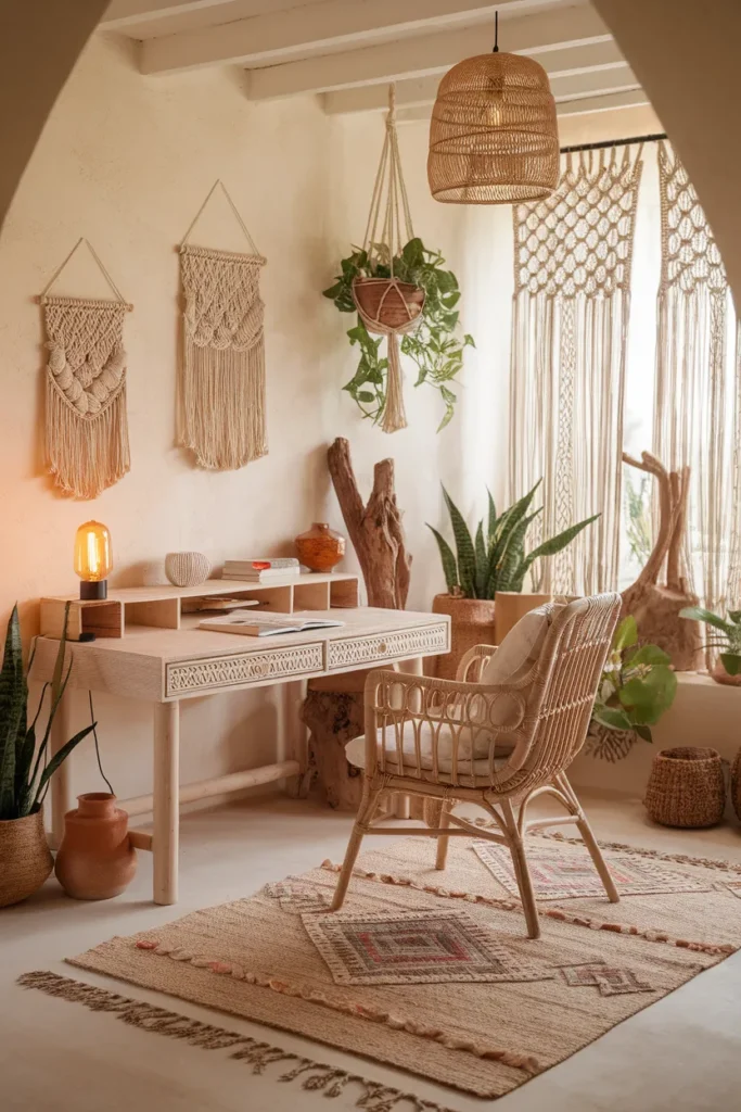 Boho Rustic Workspace