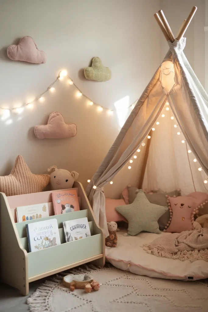 Bookshelf with Reading Tent