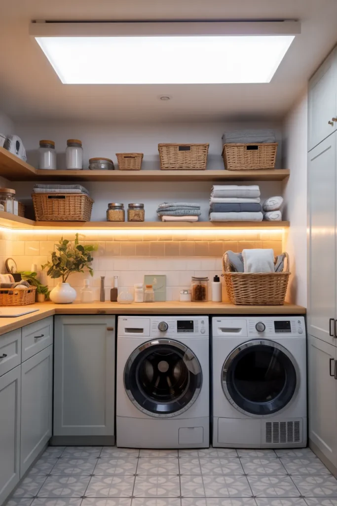 DIY Laundry Room Makeover Ideas Will Make Guests Think You’re Rich! 7 Brightly Lit Laundry Workspace