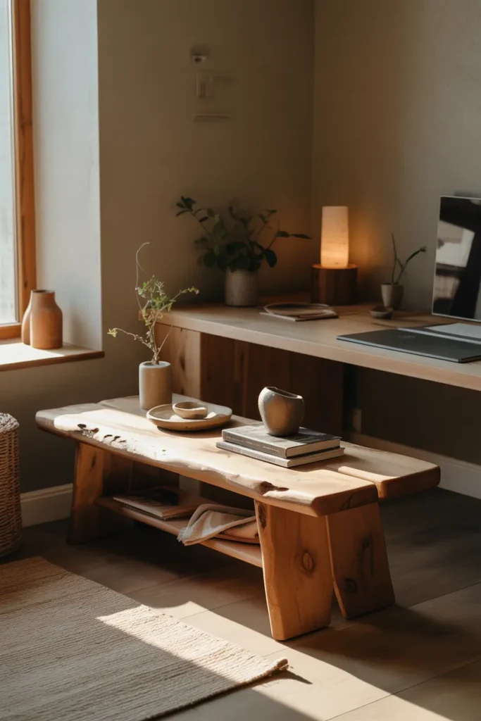 Bring in a Low Wooden Bench