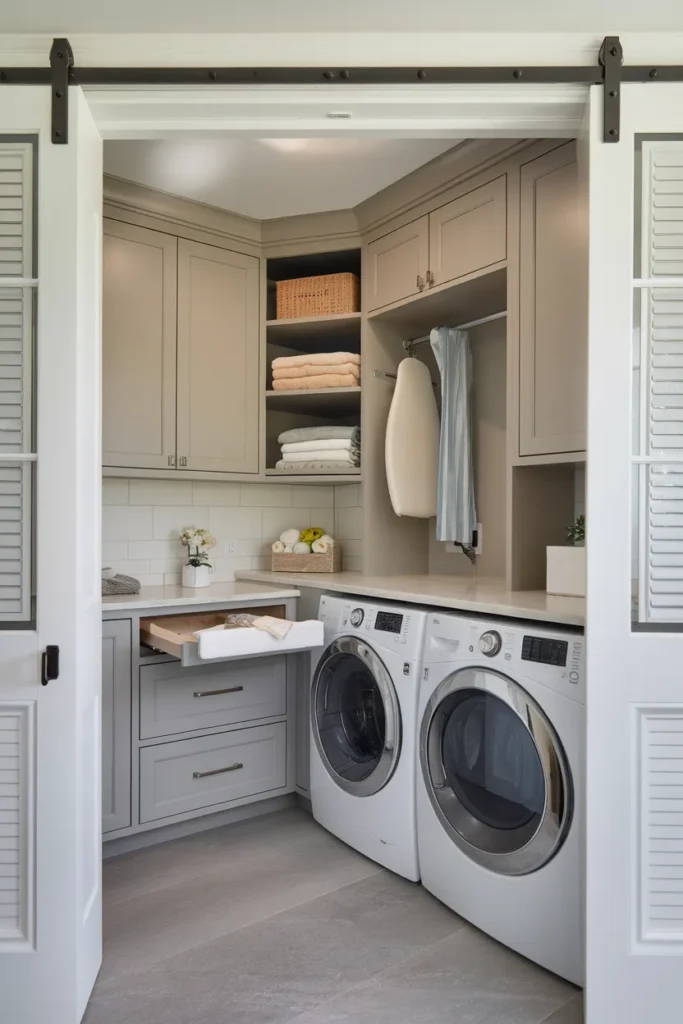 Built-In Ironing Station Laundry Mudroom