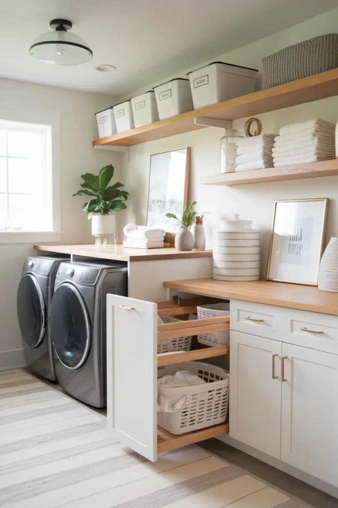 Built-In Laundry Folding Station