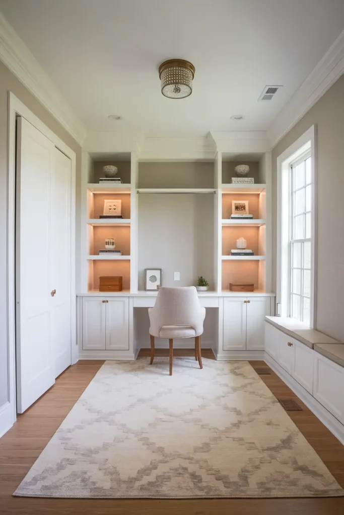 Built-In Shelving – Framing the Workspace with Function