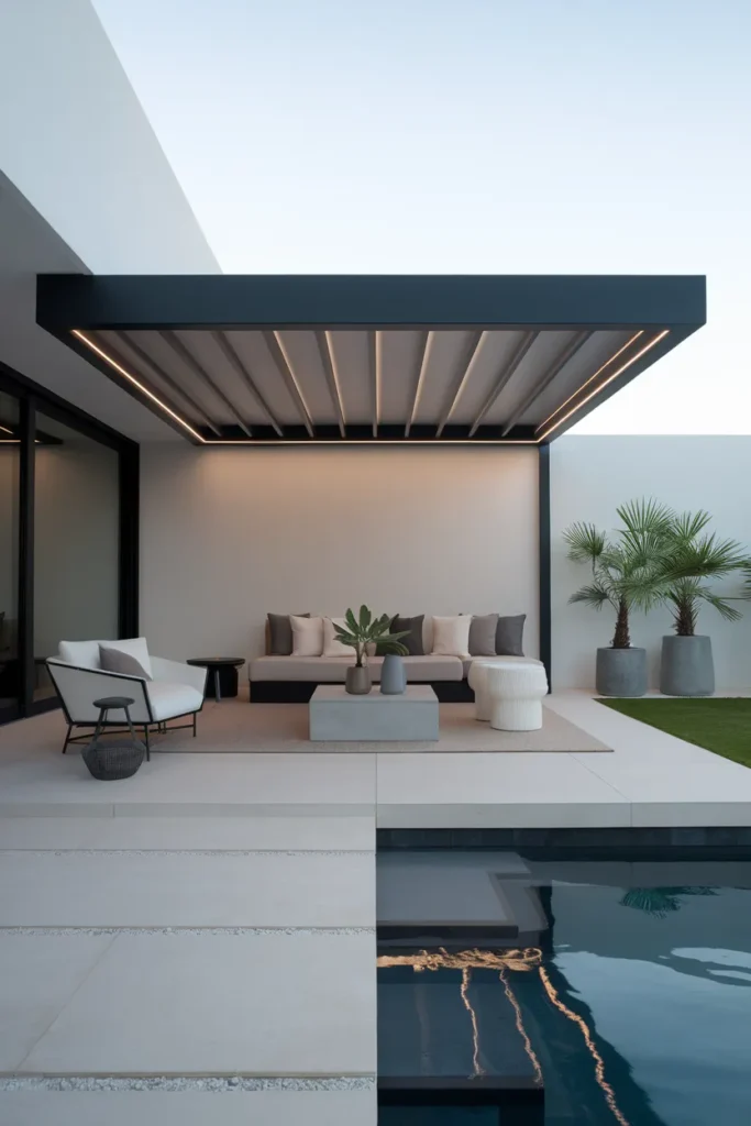 23 Modern Pergola Ideas That Instantly Upgrade Your Outdoor Living Space 10 Cantilever Pergola for a Minimalist Look
