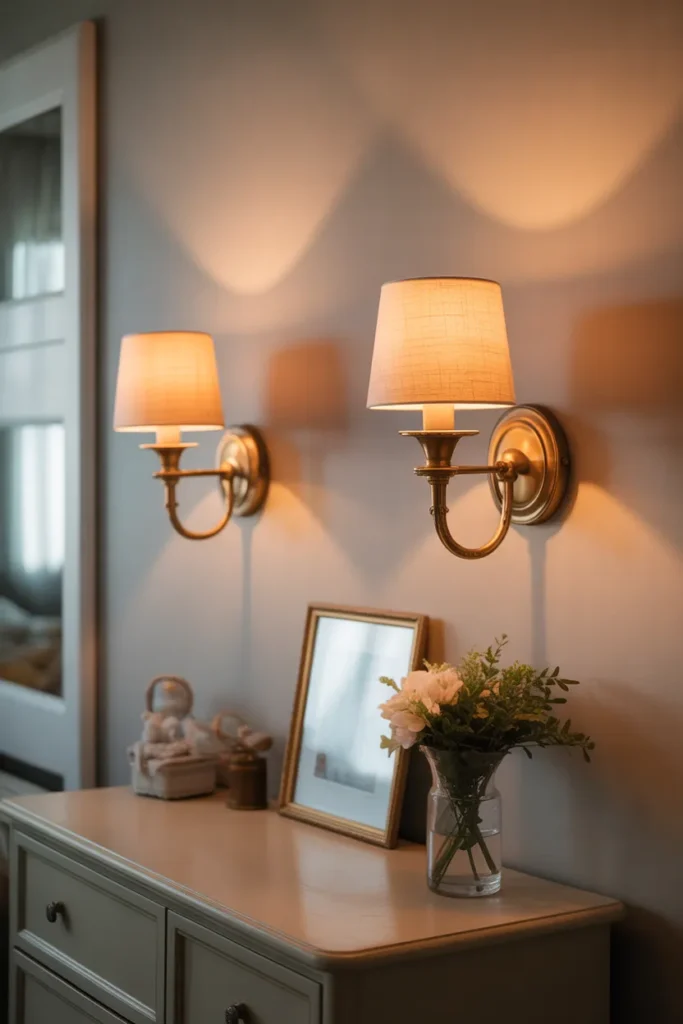 Classic Wall Sconces with Soft Shades