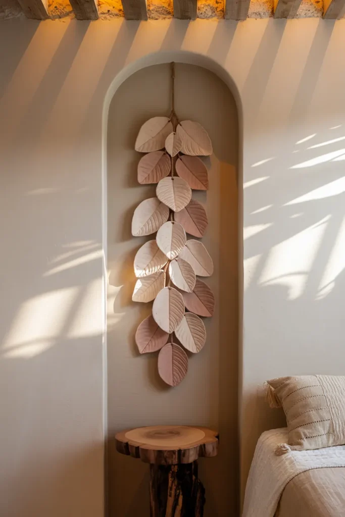 Clay Leaf Wall Hanging for Natural Rooms