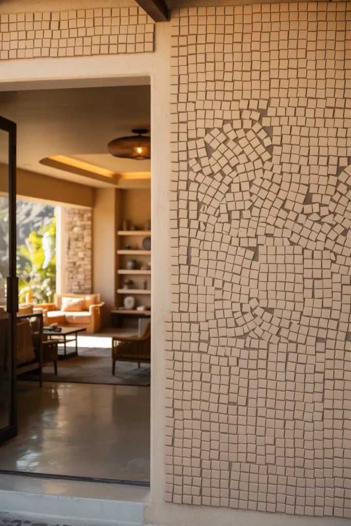 Clay Mosaic Wall Design