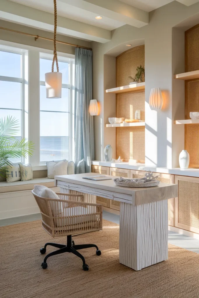 20 Modern Home Office Ideas That Make Working from Home Feel Luxurious 7 Coastal Breeze Home Office Design