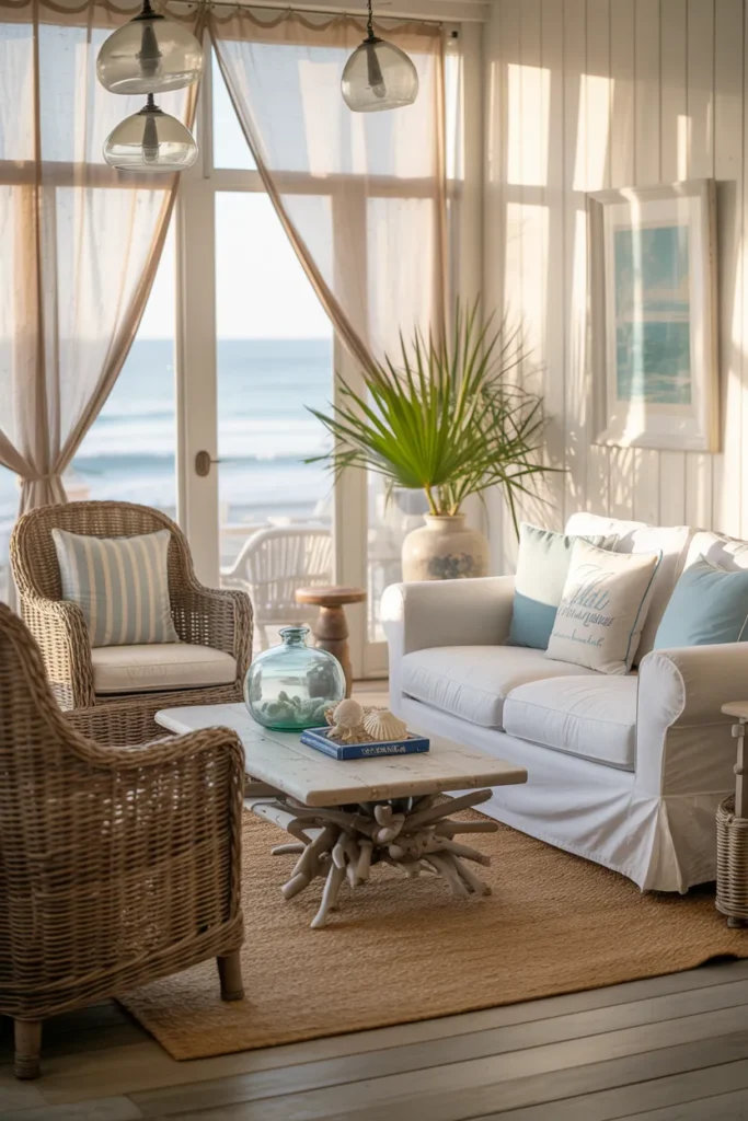 Coastal Breeze With Soft Blues And Whites