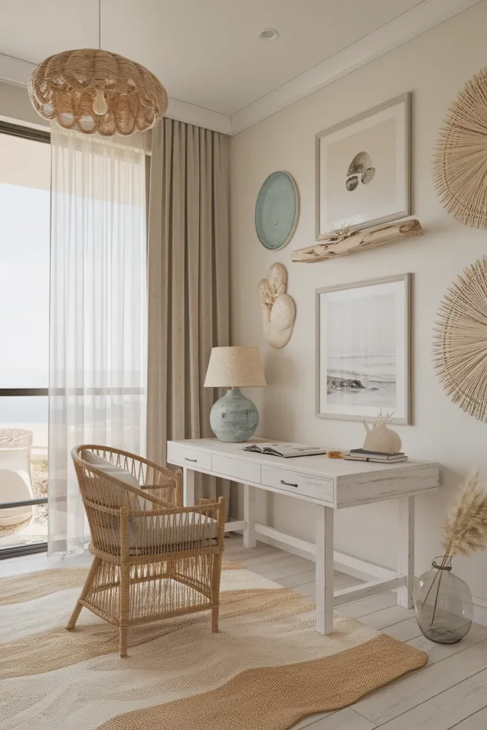 Coastal Eclectic Home Office