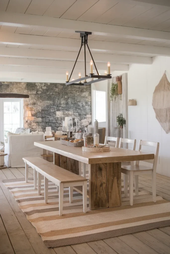 30 Coastal Dining Room Ideas That Bring the Beach Straight Into Your Home 19 Coastal Rustic With Reclaimed Woods