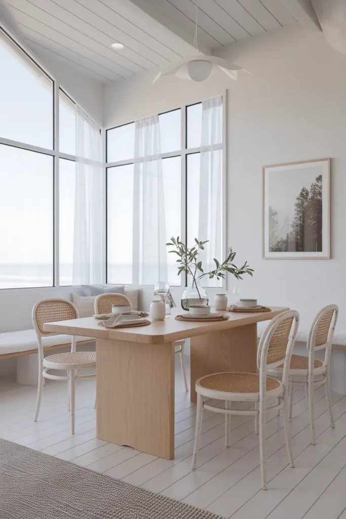 30 Coastal Dining Room Ideas That Bring the Beach Straight Into Your Home 21 Coastal Scandinavian Simplicity