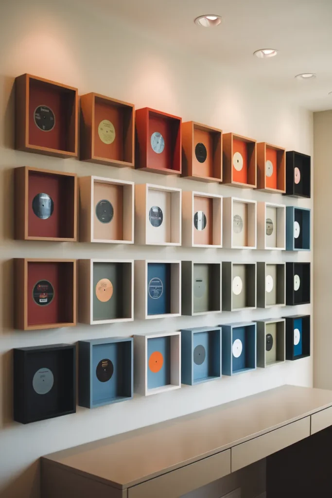 Color Coordinated Album Wall Grid