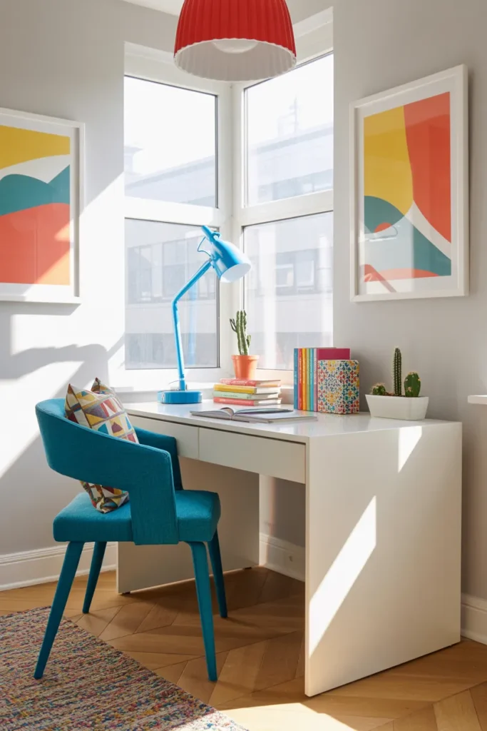 Color Pop Eclectic Office