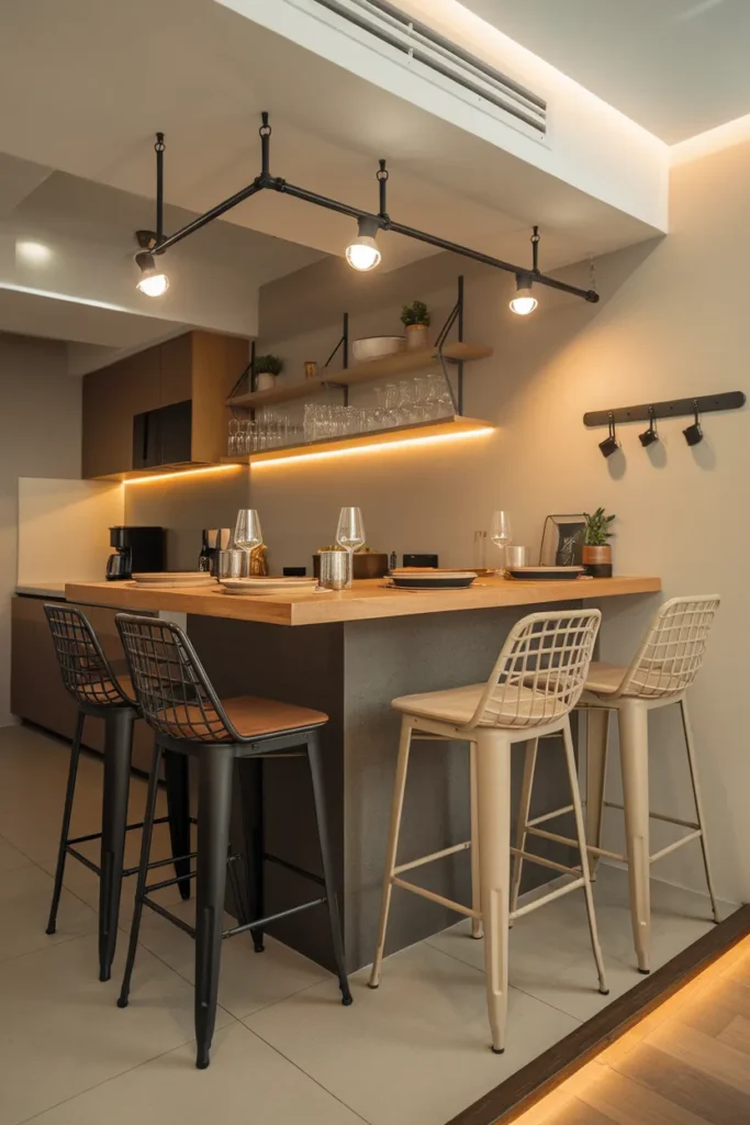 Compact Bar-Style Dining