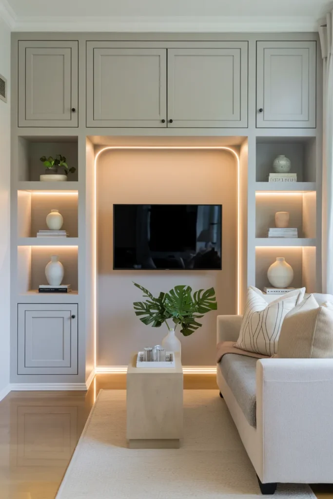 Compact Built-In Niche with Soft Lighting