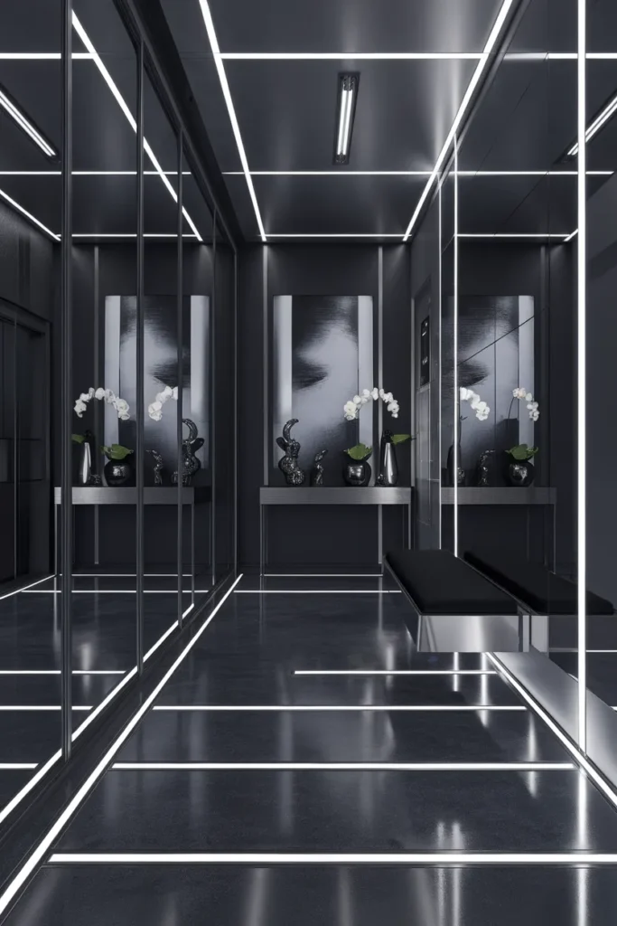 Concrete Floors with Embedded Lighting for a Futuristic Look