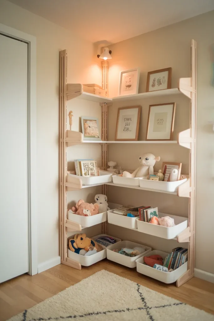 Corner Bookshelf Tower