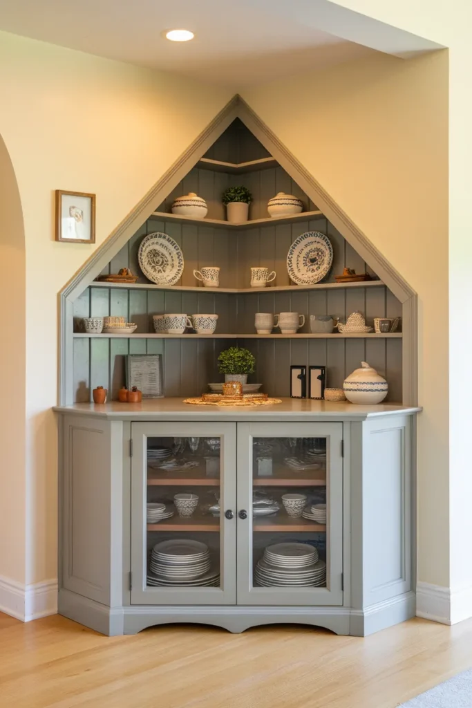 24 Dining Room Cabinet Ideas That Add Style, Storage, And Serious Charm 14 Corner Cabinet To Save Space