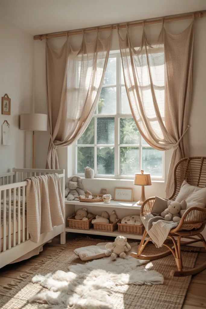 Cotton Gauze Curtains for a Whimsical Touch