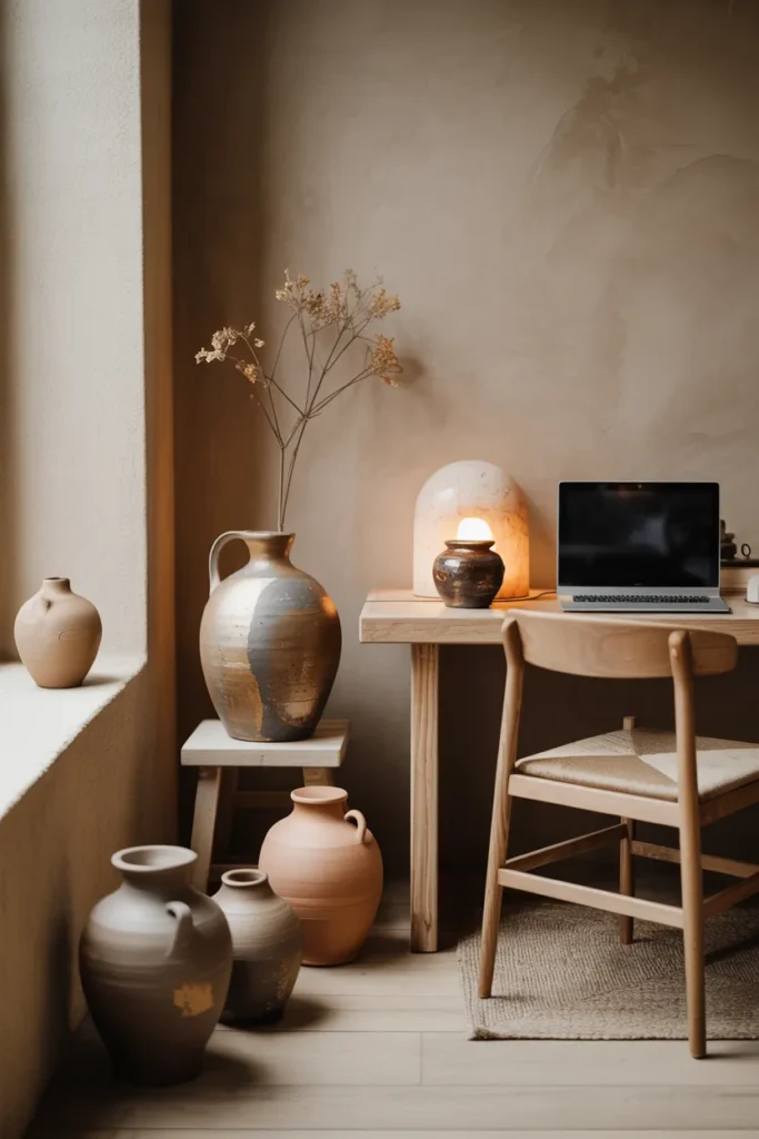Create a Corner With Wabi Sabi Style Pottery