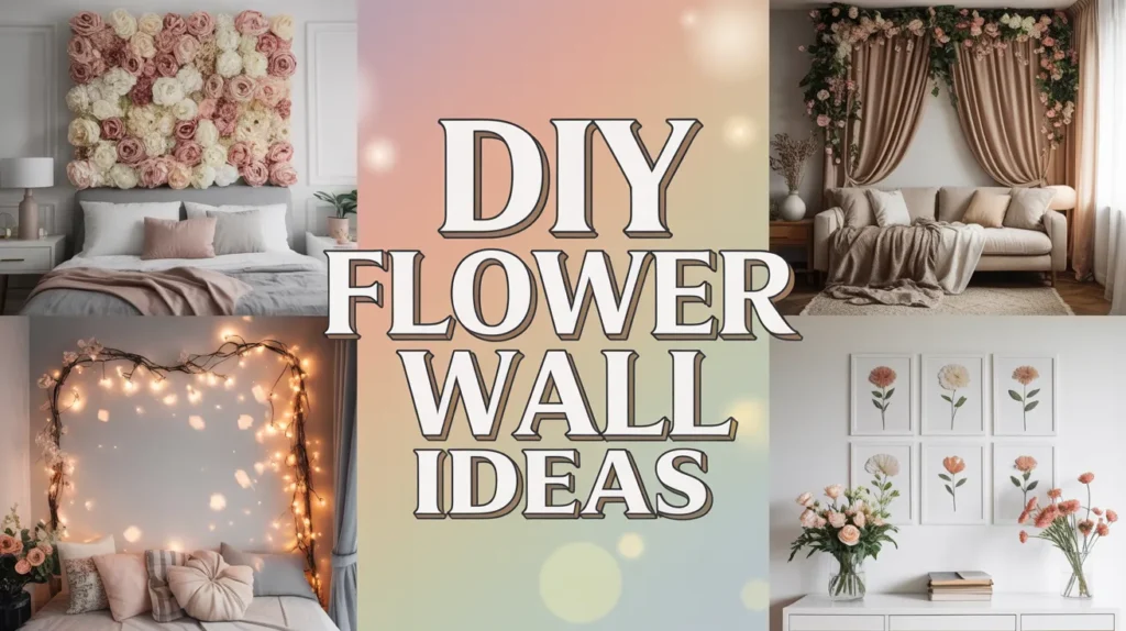 25 Easy DIY Flower Wall Ideas to Make Your Space Bloom Beautifully 10 DIY Flower Wall Ideas