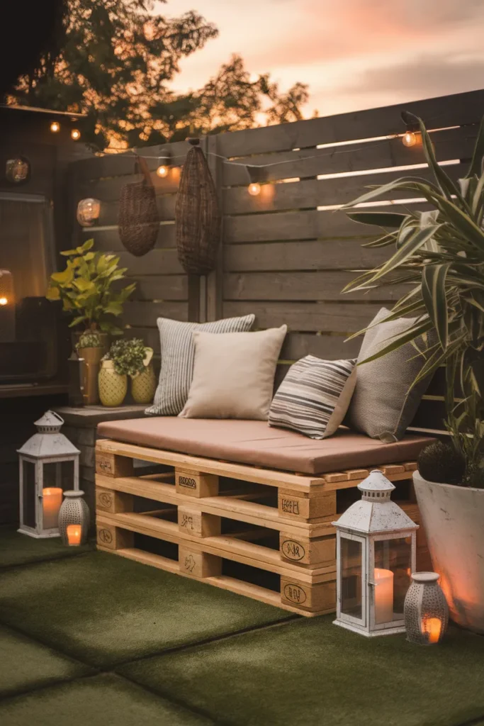 DIY Pallet Storage Bench