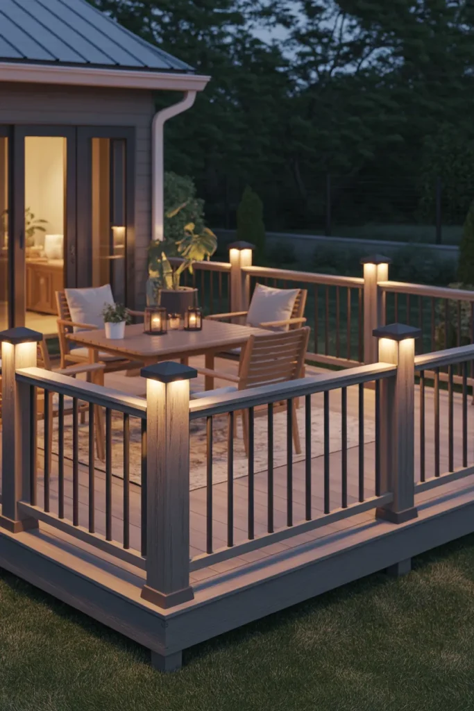 Deck Post Cap Lighting for Elevated Style