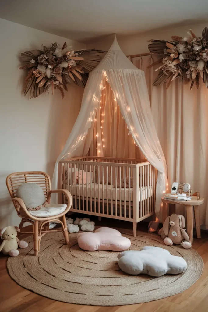 Delicate Canopy With Fairy String Lights