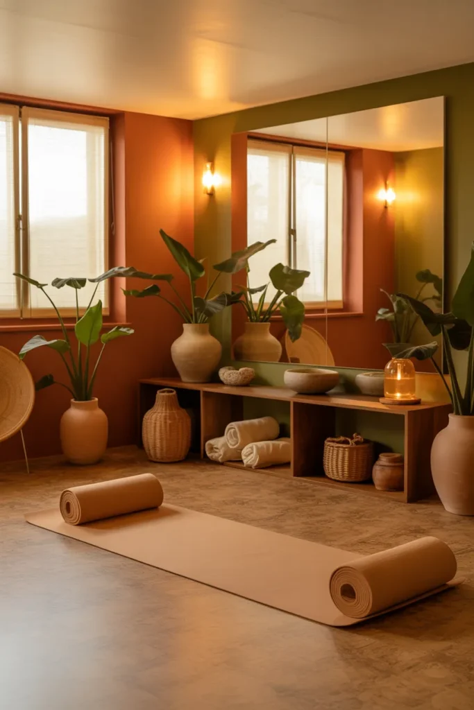 Earthy Toned Wellness Space