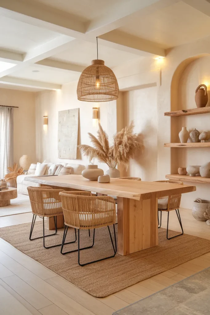 Earthy Warmth with Natural Wood Tones