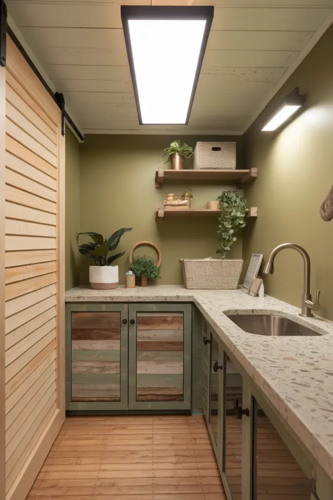 Eco-Friendly Green Laundry Layout