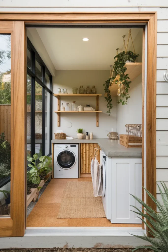 Eco-Friendly Laundry and Mudroom Combo