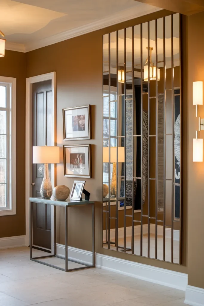 Entryway Mirror Wall for a Welcoming First Impression
