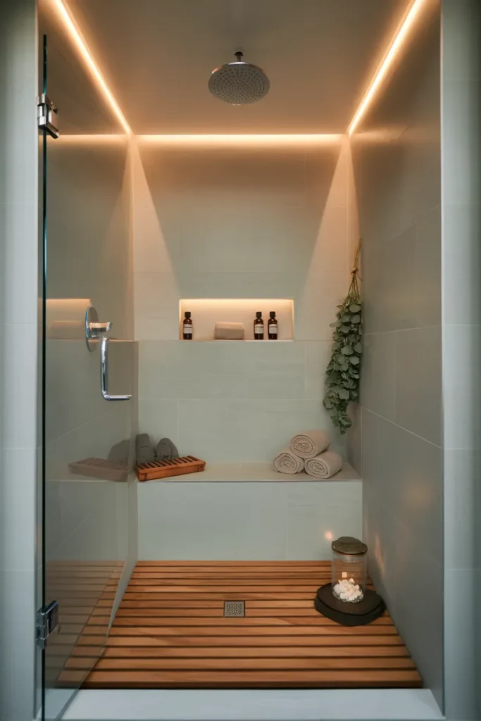 Eucalyptus Steam Nook with Rainfall Shower