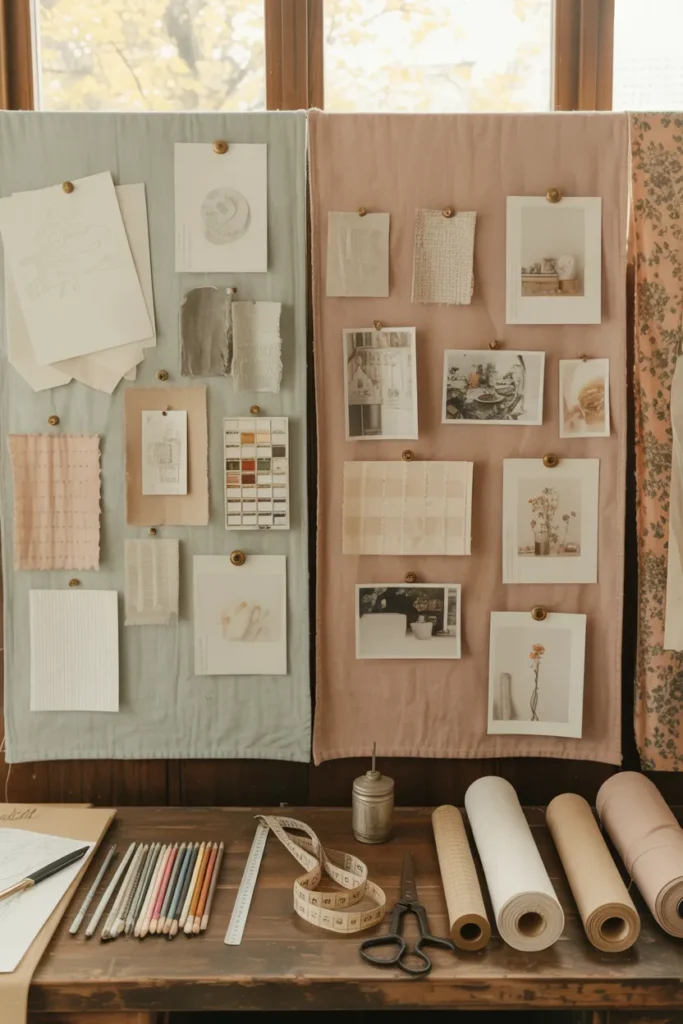 Fabric-Covered Pin Boards for Texture and Function