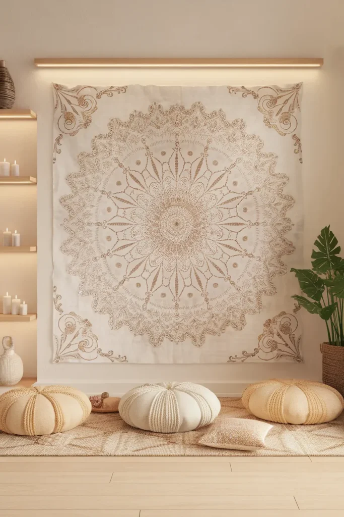 Fabric Mandala Wall Art
