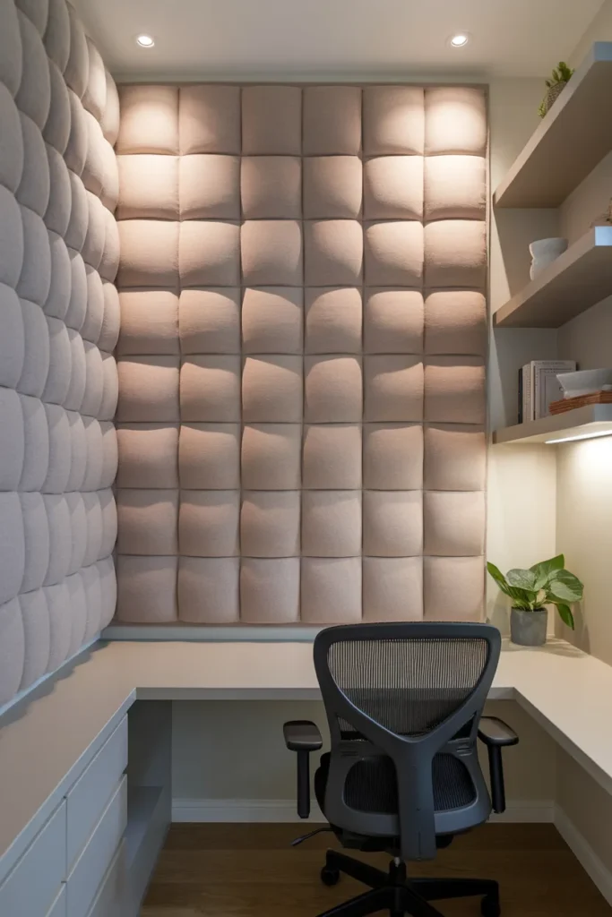 Fabric Pinboard Accent Wall