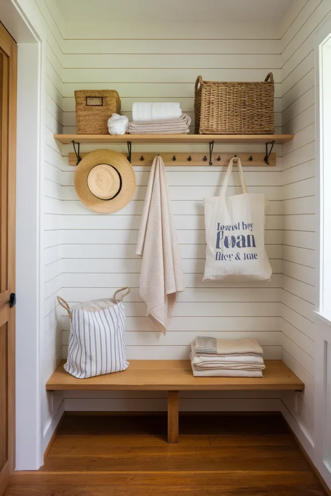 Farmhouse Peg Rail Wall Organizer