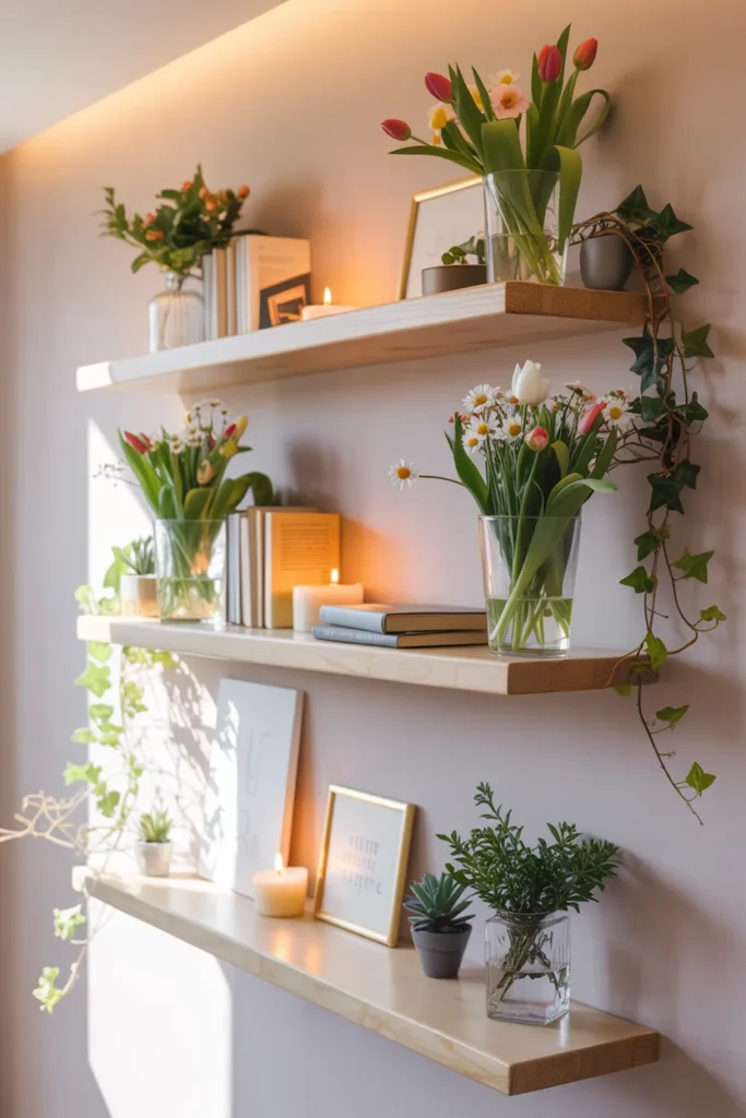 Flower Shelf Wall Accent