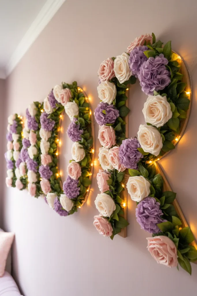 Flower Wall Letters