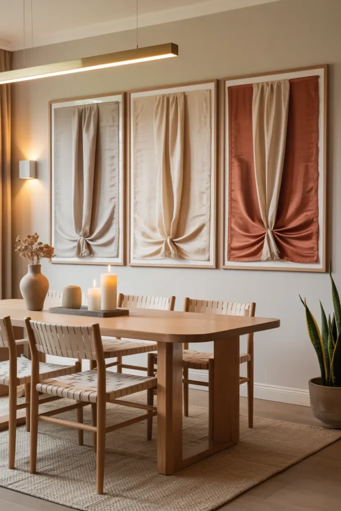 Framed Fabric Art for Artistic Softness