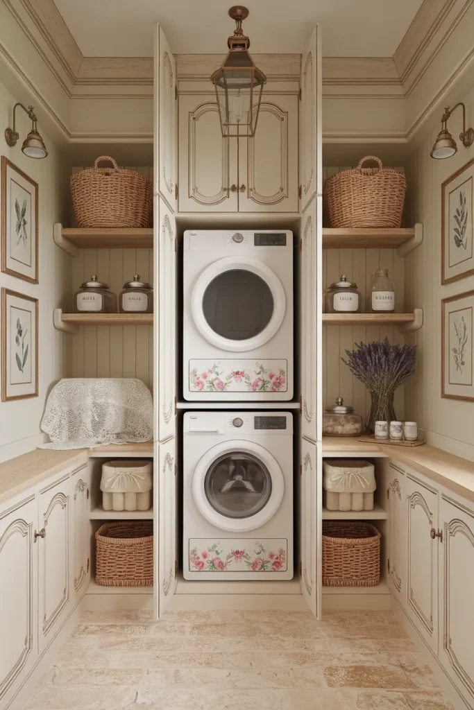 French Country Inspired Laundry Corner