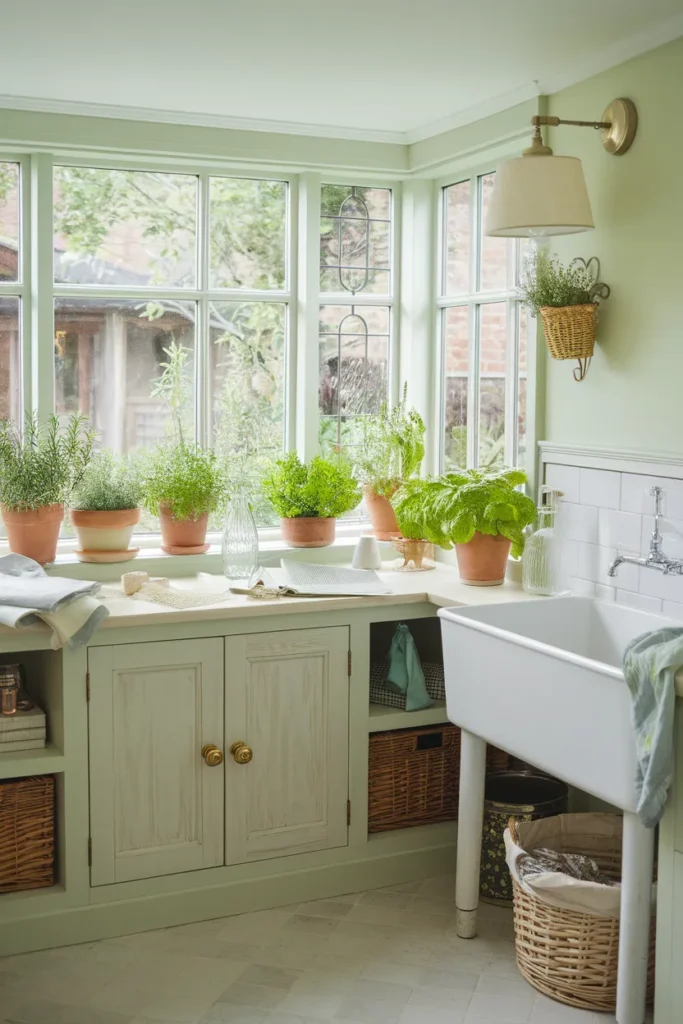 Fresh Herbs On The Windowsill