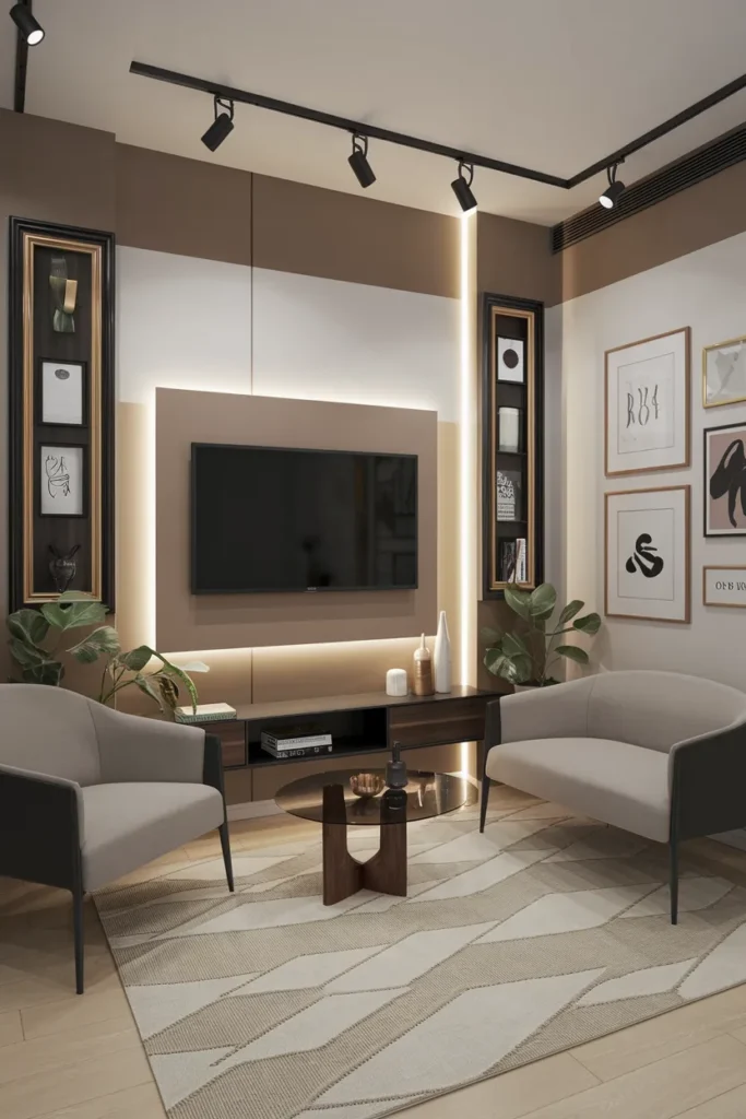 Gallery Wall TV Arrangement